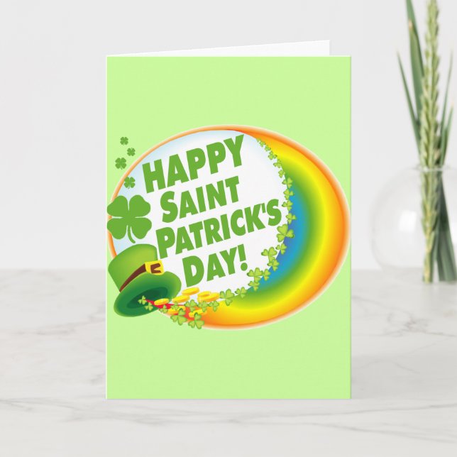 Cartão Feliz Rua, Dia de Patrick! (Frente)