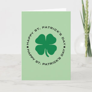 Cartão Feliz Rua do Dia de Patrick Shamrock Lucky Charm