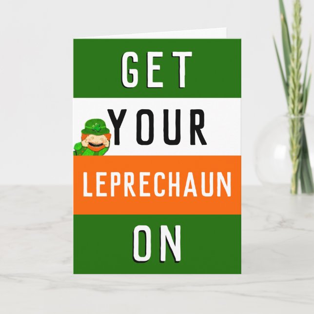 Cartão Feliz Rua Engraçado. Dia de Patrick (Frente)