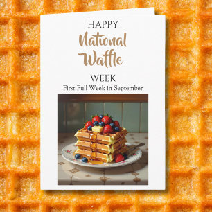 Cartão Feliz Semana Nacional do Waffle