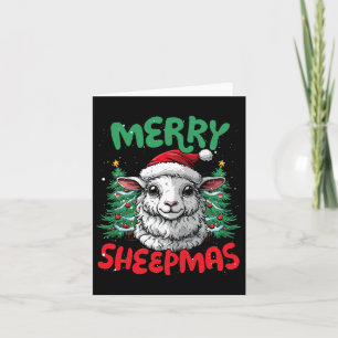 Cartão Feliz Sheepmas Engraçado Pato de Natal