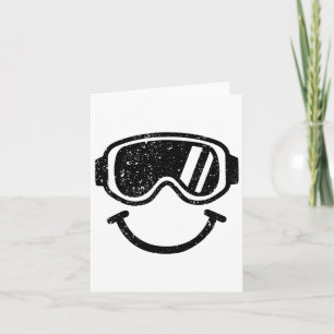 Cartão Feliz Snowboard E Goggles De Esqui Para Crianças D