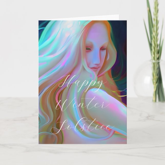Cartão Feliz Solstício de Inverno (Frente)