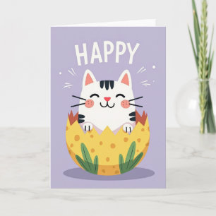 Cartão Feliz Surgimento da Gatinha