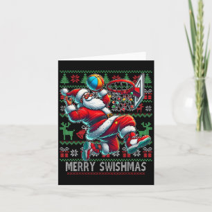 Cartão Feliz Swishmas natal Basquete Juvenil Swe
