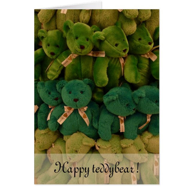 Cartão Feliz Teddybear! (Frente)