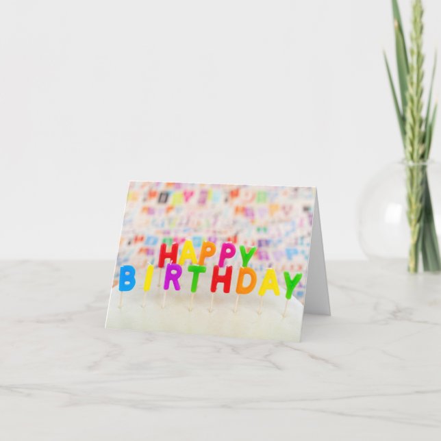 Cartão Feliz Texto de Aniversário (Frente)