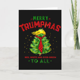 Cartão Feliz Trumpmas Divertido Papai Noel Trump Árvore d