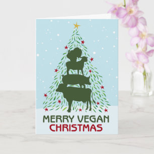 Cartão Feliz Vegan Natal