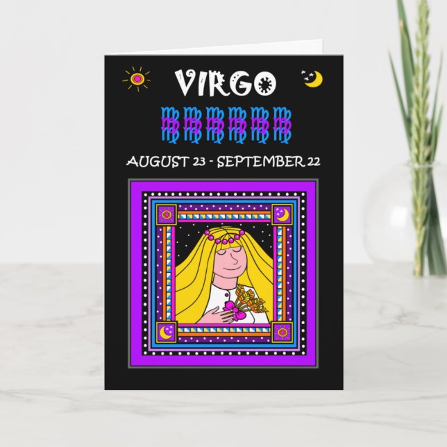 CARTÃO FELIZ VIRGO DE ANIVERSÁRIO! (Frente)