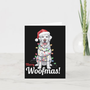 Cartão Feliz Woofmas Prata Labrador Cão Decência Leve Chr