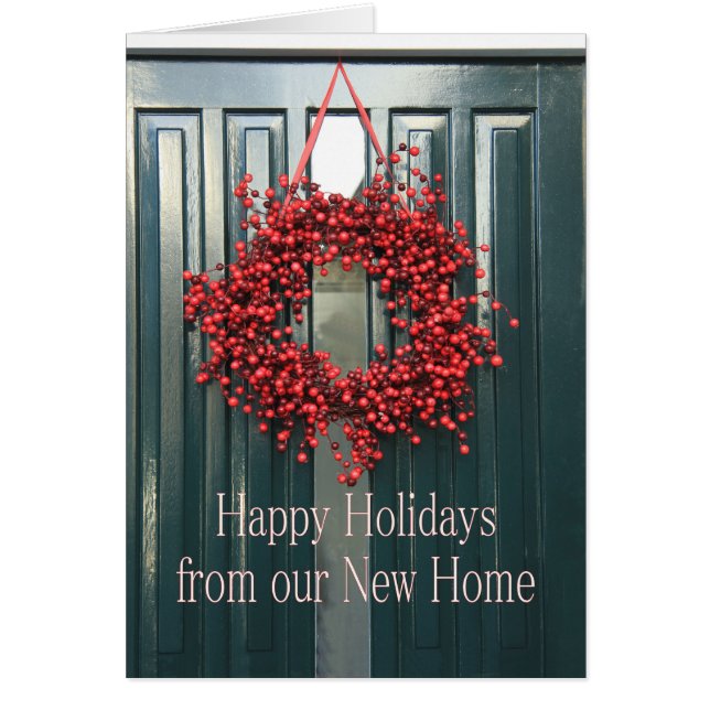 Cartão Felizes Feriados da nossa nova casa (Frente)