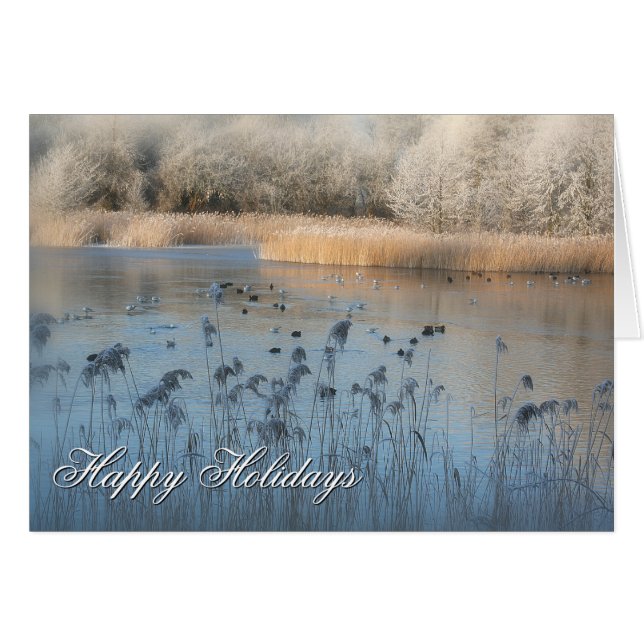Cartão Felizes Feriados Frost (Frente Horizontal)