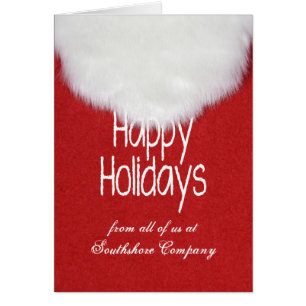 Cartão Felizes feriados para os Papais noeis do cliente