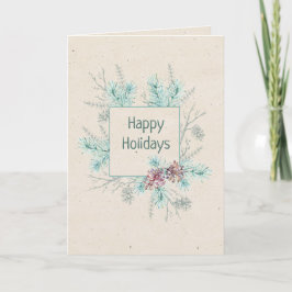 Cartão Felizes Feriados Personalizados Sentido e Assinatu