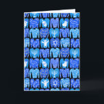 Cartão Felizes Feriados Ugly Hannukah Sweater<br><div class="desc">Cartão de saudação personalizável com um padrão divertido na frente. Adicione ou edite seu próprio texto ao dentro da placa. Verifique meu compro para mais cores,  padrões e designs de cartão,  além de itens correspondentes também!</div>