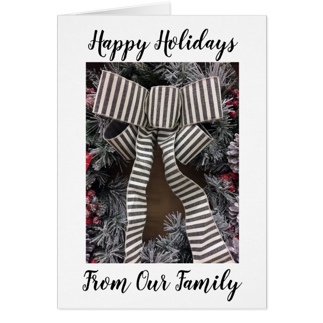 CARTÃO ***FELIZES FÉRIAS*** DA NOSSA FAMÍLIA PARA A SUA (Frente)