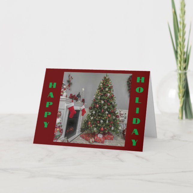 CARTÃO **FELIZES FÉRIAS DE NOSSA CASA PARA SUA** (Frente)