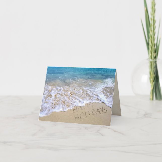 Cartão Felizes Férias Obrigado a negócios (Frente)