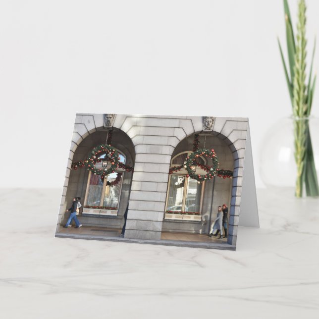 Cartão Felizes Festas Londres Festa de Natal no Reino Uni (Frente)