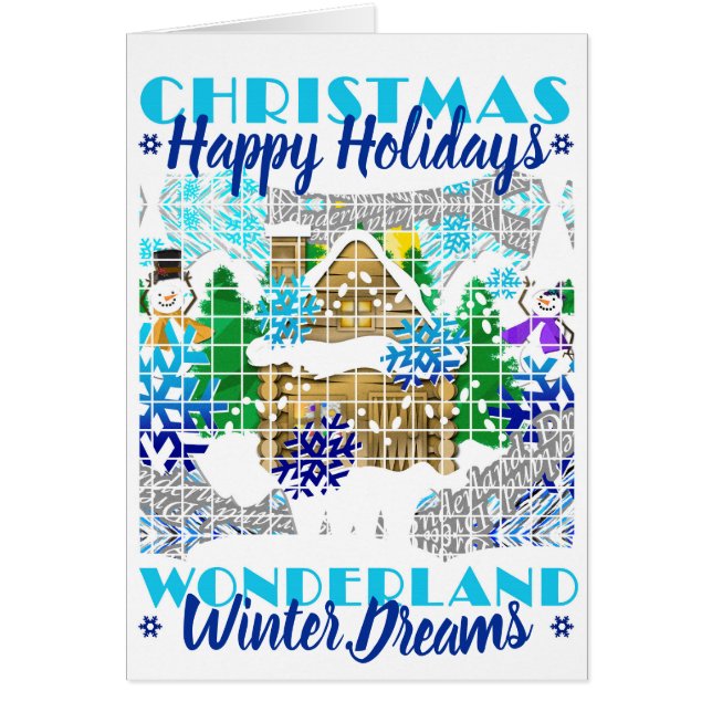 Cartão FELIZES HOLIDAYS | SONHOS WINTER WONDERLAND | Cart (Frente)
