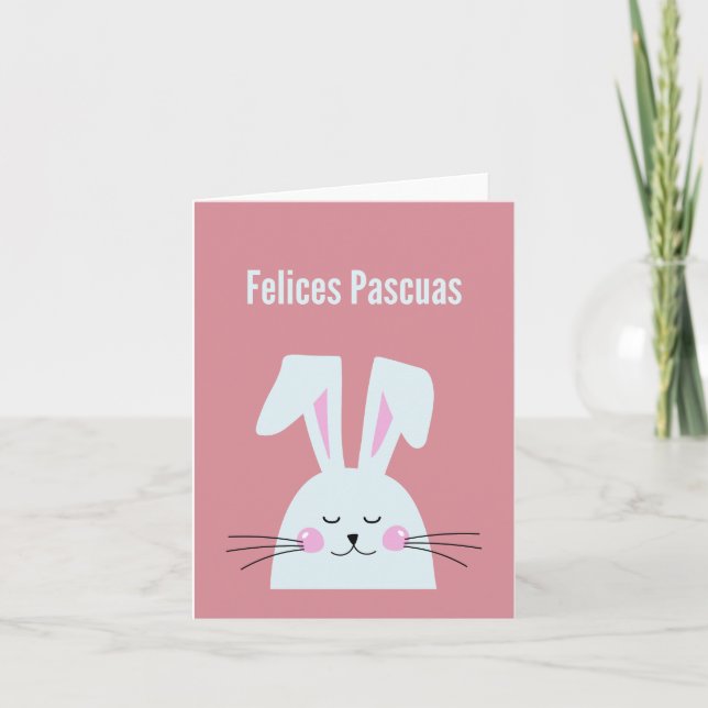 Cartão Felizes Pascuas, Feliz Páscoa  (Frente)