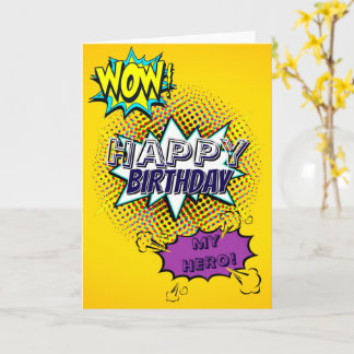 Cartão FELIZMENTE FELIZ ANIVERSÁRIO HERO estilo de banda