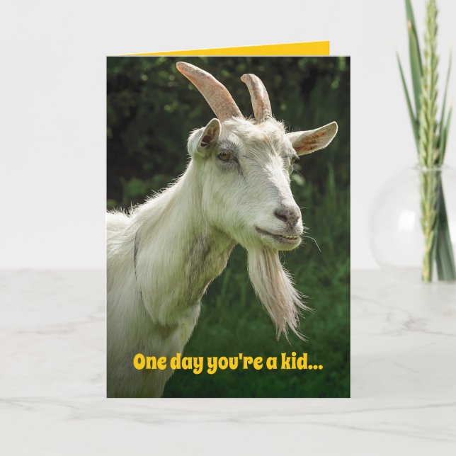 Cartão Felny Horny Old Goat Birthday (Frente)