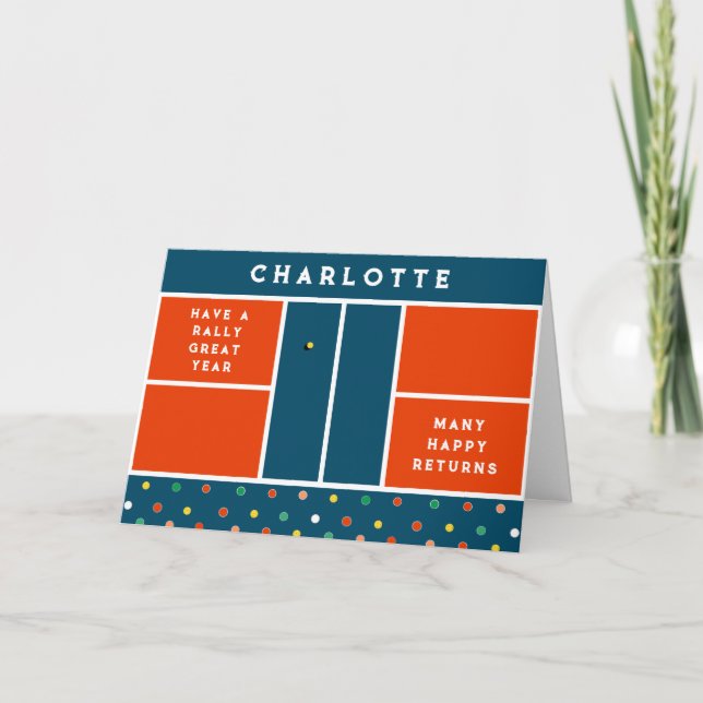 Cartão Felny Pickleball Birthday (Frente)