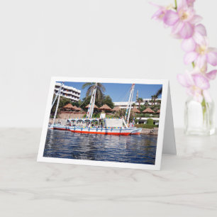 Cartão Felucca Boats no rio Nilo, Luxor