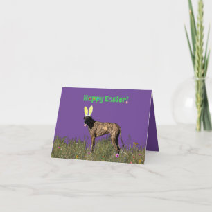 Cartão Felz pascoa Brindle Great Dane