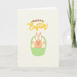 Cartão Felz pascoa Bunny Basket