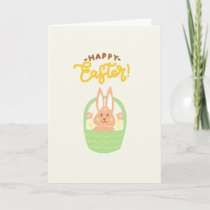 Cartão Felz pascoa Bunny Basket