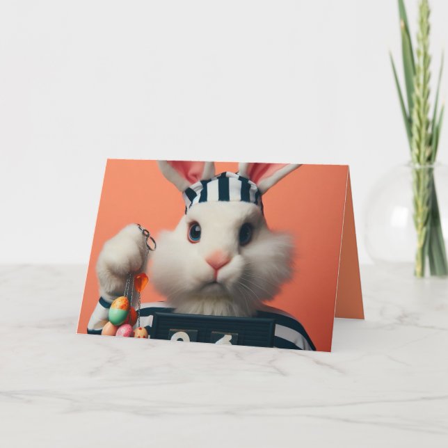 Cartão Felz pascoa Cony Engraçado (Frente)