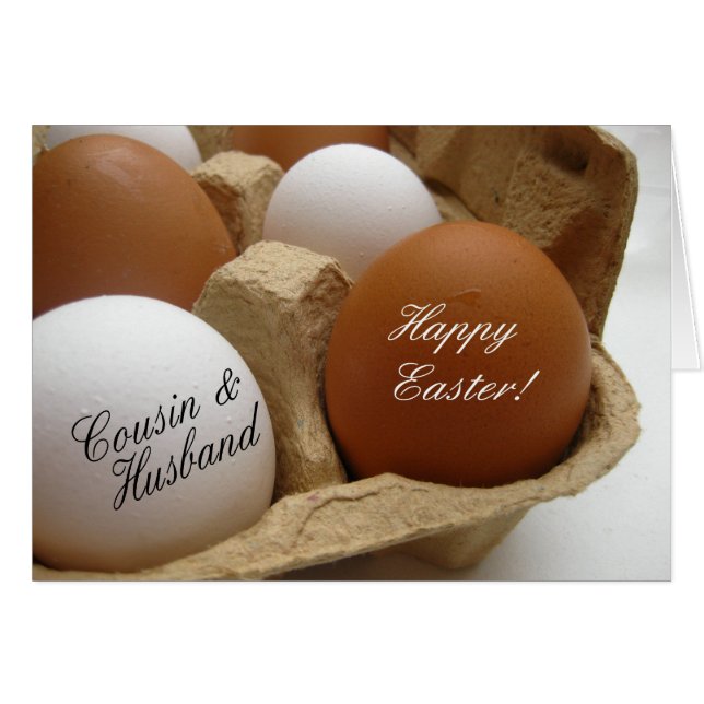 Cartão Felz pascoa Cousin & Husband (Frente Horizontal)