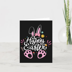 Cartão Felz pascoa Cute Bunny Rabbit Ovo Dia 2024 Mulhere