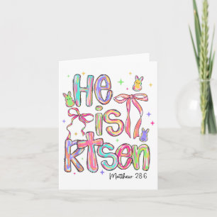 Cartão Felz pascoa De Que Ele Está Risen Bunny Jesus Chri