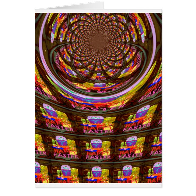 Cartão Felz pascoa deseja saudações Gráficos sem falhas (Frente)