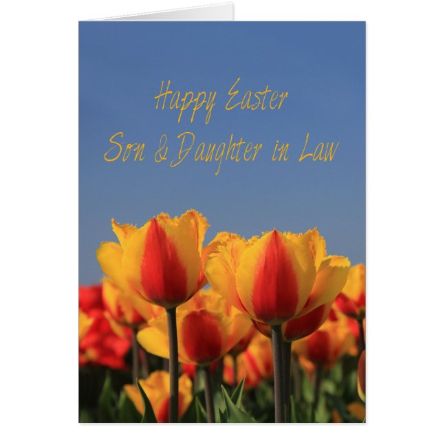 Cartão Felz pascoa Filho e Esposa (Frente)