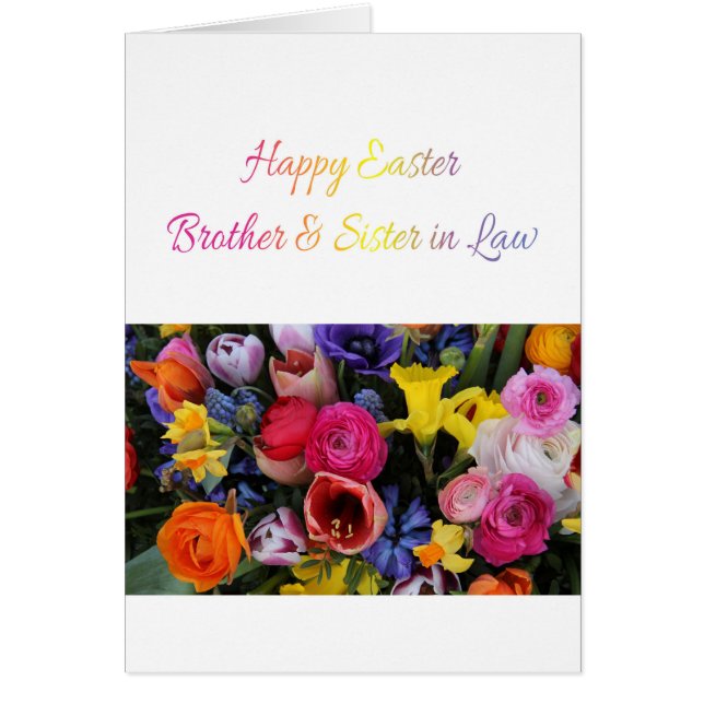 Cartão Felz pascoa Irmão e Esposa (Frente)