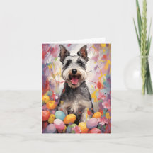 Felz pascoa Miniatura Schnauzer