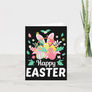 Cartão Felz pascoa Sayings Egg Bunny Floral Gifts Mulhere