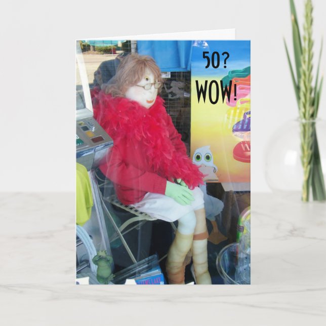 Cartão FEMALE 50th BIRTHDAY FUN-MANNEQUIN STYLE (Frente)