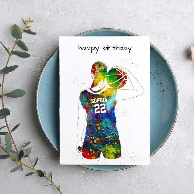 Cartão Female Basketball Player (Criador carregado)