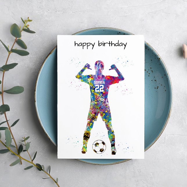 Cartão Female Soccer Player (Criador carregado)