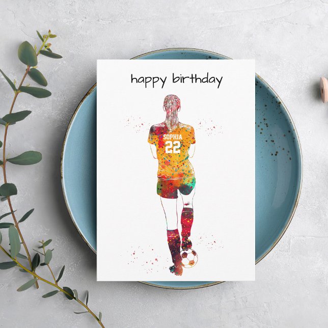 Cartão Female Soccer Player (Criador carregado)