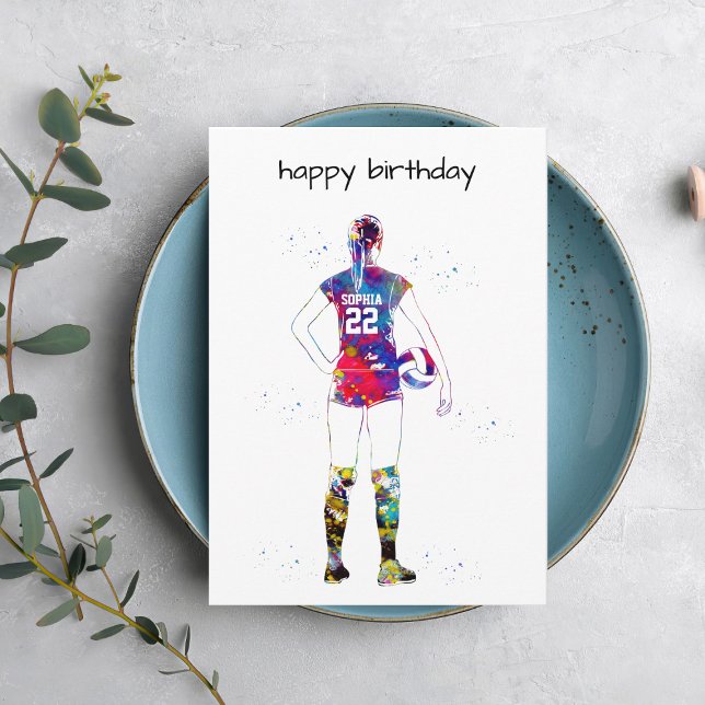 Cartão Female Volleyball Player (Criador carregado)