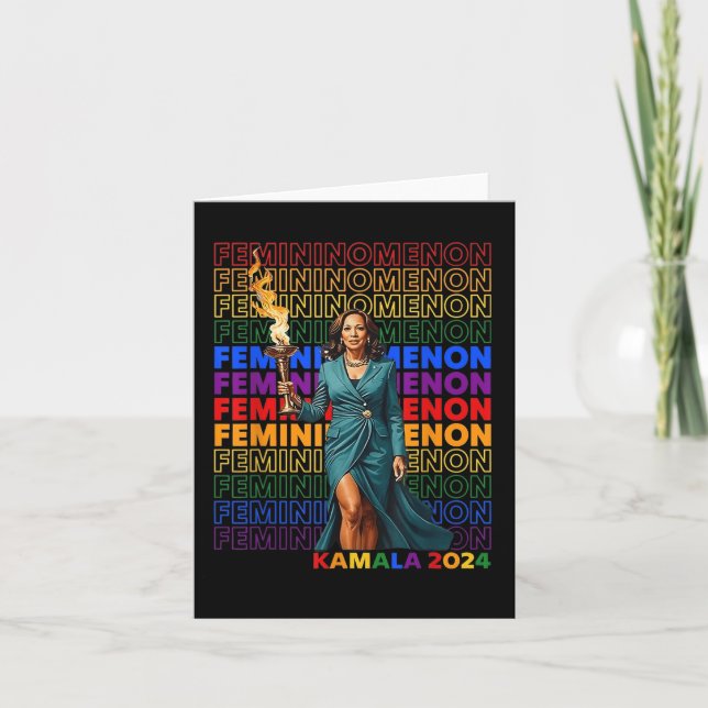 Cartão Femininômeno Funny Kamala Harris (Frente)