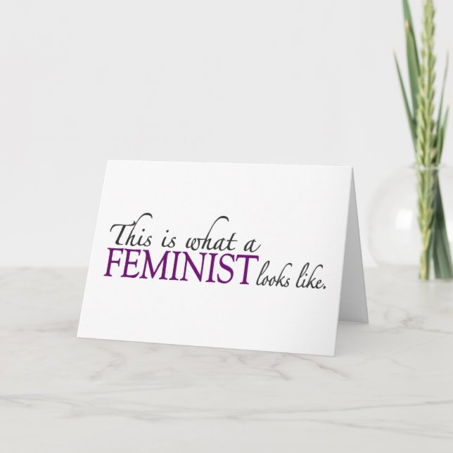 Cartão Feminist Looks Like (Frente)