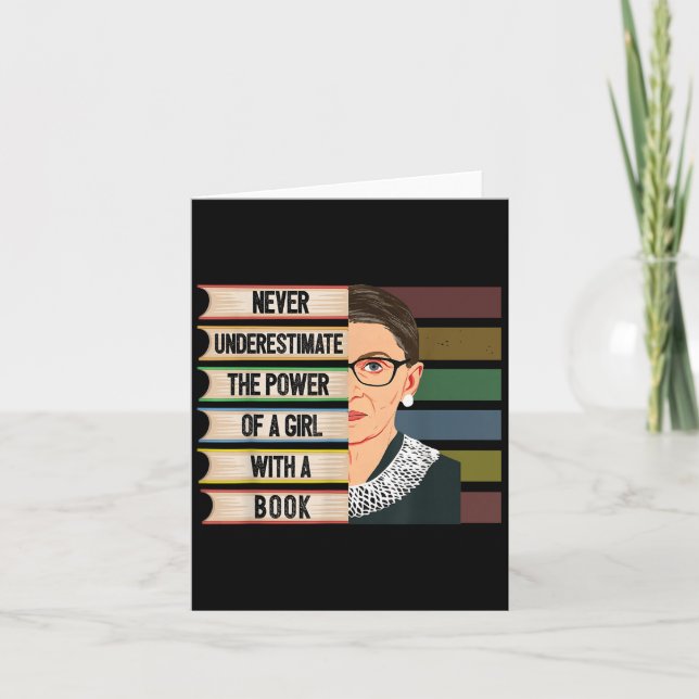 Cartão Feminist Ruth Bader Ginsburg Rbg Quote Girl With B (Frente)